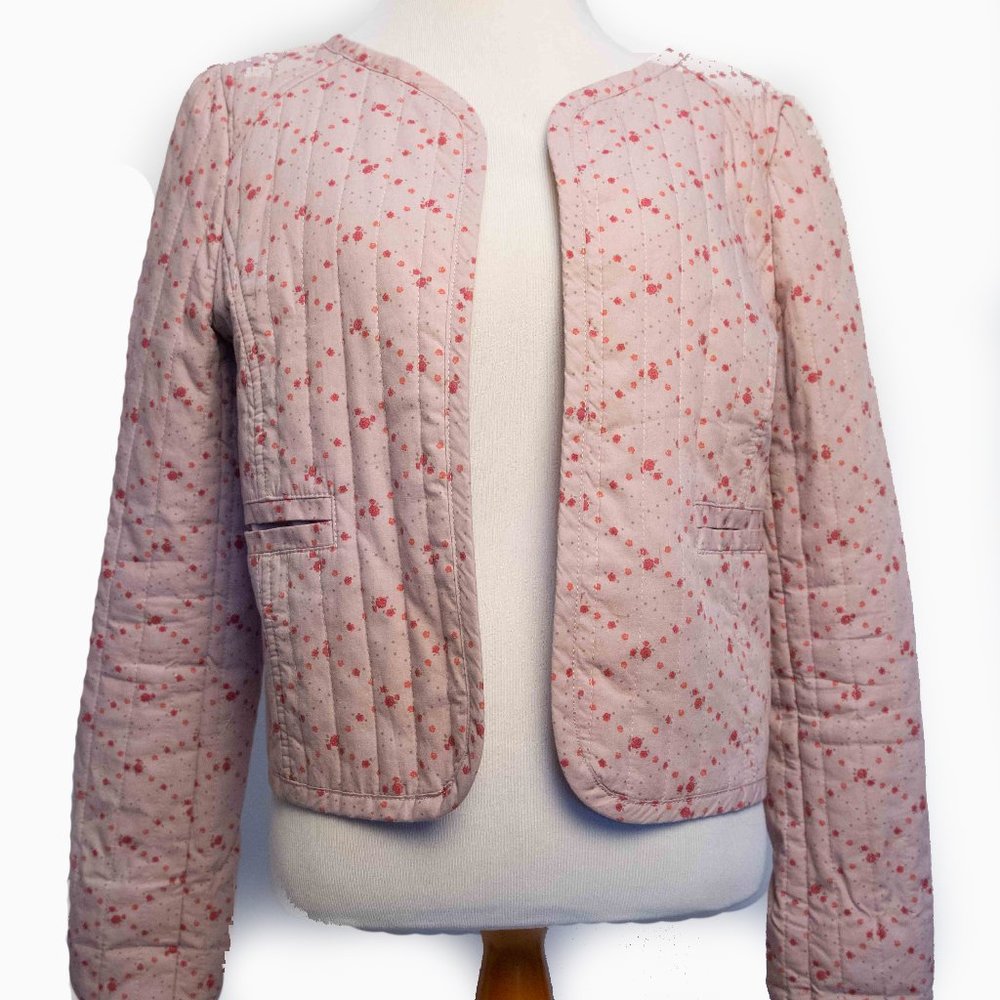 Anthropologie Rubbish Brand Quilted Open Jacket L
